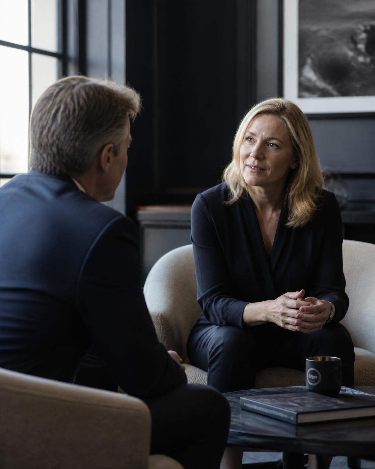A private one-on-one executive conversation